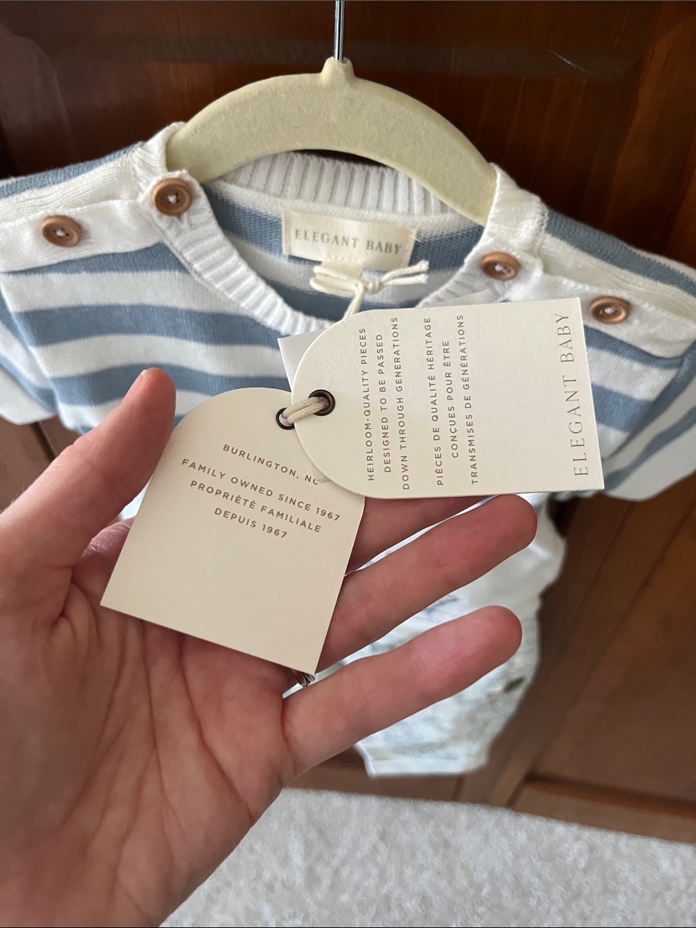 Elegant Baby Blue Stripe Nautical Kids Matching Set Knit Adventure Cargo Sz. 3-6 - Picture 6 of 15